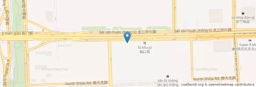 Mapa de ubicacion de 北京银行 en 中国, 北京市, 河北省, 海淀区.