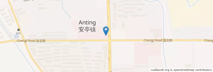 Mapa de ubicacion de 肯德基 en Китай, Шанхай, Цзядин.