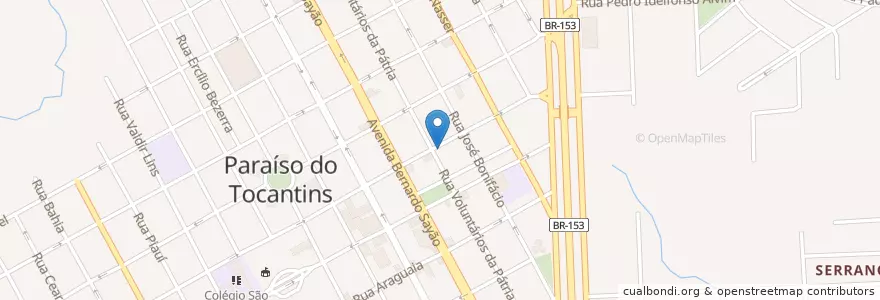 Mapa de ubicacion de Casa dos Animais en Brasilien, Norden, Tocantins, Microrregião De Rio Formoso, Região Geográfica Intermediária De Palmas, Paraíso Do Tocantins.