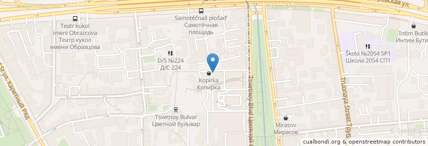 Mapa de ubicacion de На кранах en Russland, Föderationskreis Zentralrussland, Moskau, Zentraler Verwaltungsbezirk, Мещанский Район, Тверской Район.