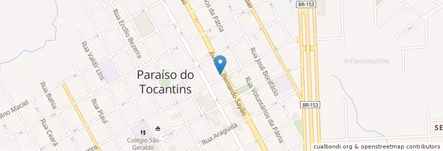 Mapa de ubicacion de Drogacy Pop en Brazilië, Regio Noord, Tocantins, Microrregião De Rio Formoso, Região Geográfica Intermediária De Palmas, Paraíso Do Tocantins.