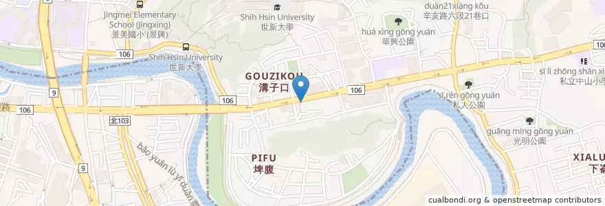 Mapa de ubicacion de 金瑪莉 en تایوان, 新北市, تایپه, 文山區, 新店區.