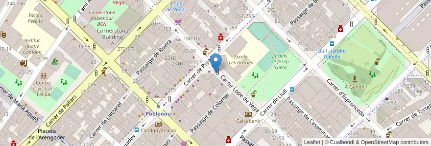 Mapa de ubicacion de 382 - Lope de Vega 79 en Spagna, Catalunya, Barcelona, Barcelonès, Barcelona.