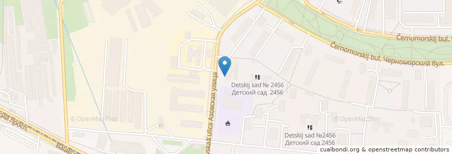 Mapa de ubicacion de Центральная научно-техническая библиотека лёгкой промышленности en Rusia, Distrito Federal Central, Москва, Юго-Западный Административный Округ, Район Зюзино.