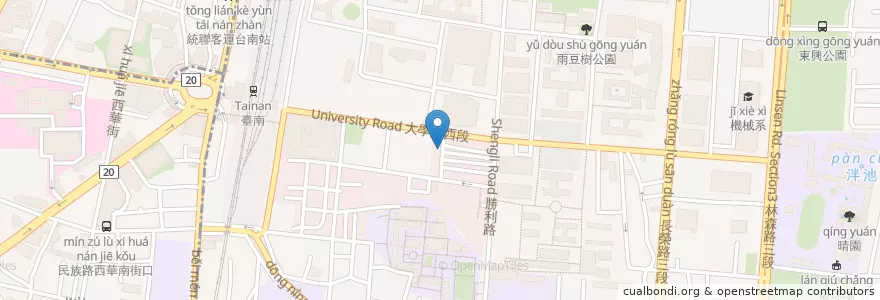 Mapa de ubicacion de 飯島屋 en Taiwan, Tainan, Eastern District.