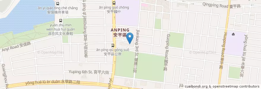 Mapa de ubicacion de 第四分局 en 臺灣, 臺南市, 安平區.