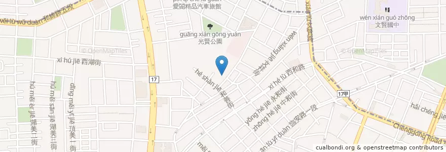 Mapa de ubicacion de 光賢里活動中心 en تایوان, 臺南市.