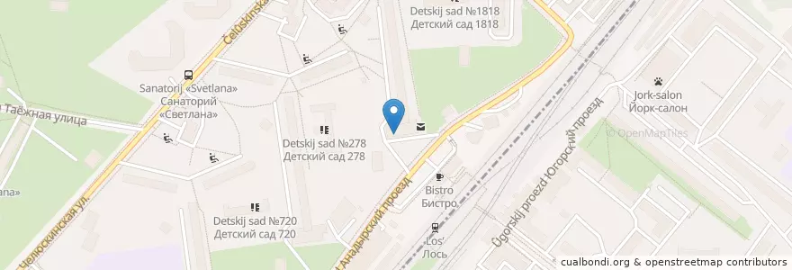 Mapa de ubicacion de Столичные аптеки en Rusia, Центральный Федеральный Округ, Москва, Северо-Восточный Административный Округ, Лосиноостровский Район.