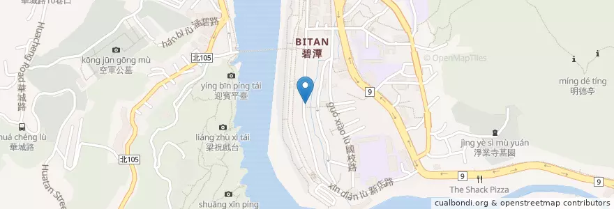 Mapa de ubicacion de 元氣早餐吧 en تايوان, تايبيه الجديدة, 新店區.