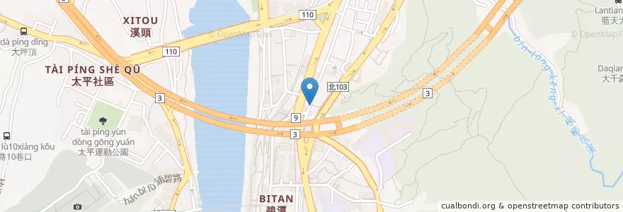Mapa de ubicacion de 合家歡卡拉OK en تايوان, تايبيه الجديدة, 新店區.