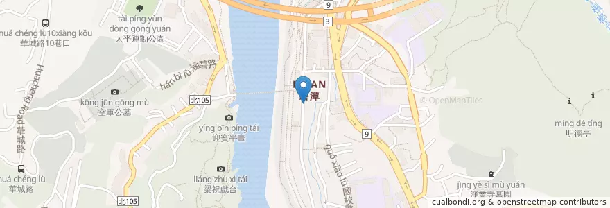 Mapa de ubicacion de 同學會滷味 en تايوان, تايبيه الجديدة, 新店區.
