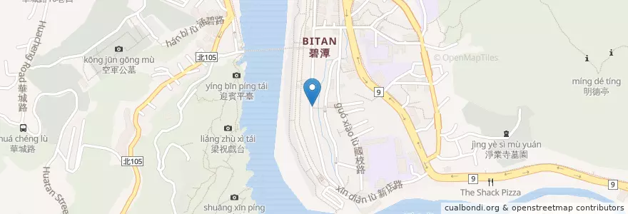 Mapa de ubicacion de 曹麵道 en 台湾, 新北市, 新店区.