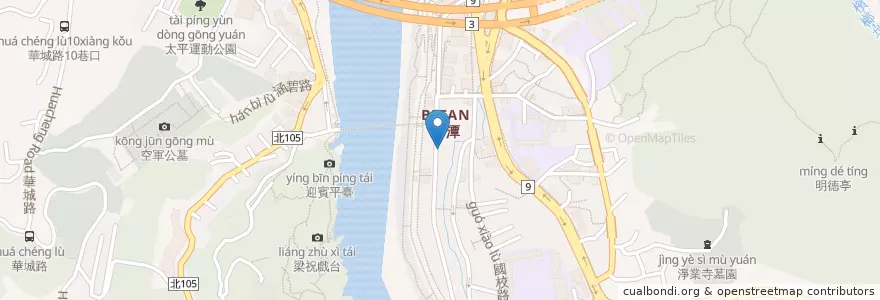 Mapa de ubicacion de 野店燒烤 en Taiwan, New Taipei, Xindian District.