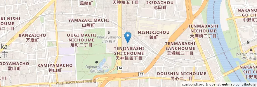 Mapa de ubicacion de DR. ストレッチ en Japon, Préfecture D'Osaka, 大阪市, 北区.