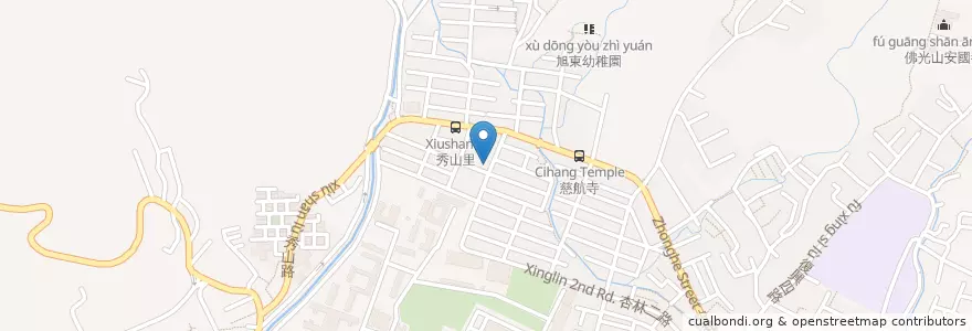 Mapa de ubicacion de 臺灣基督教道生長老會北投中和教會 en تایوان, 新北市, تایپه, 北投區.