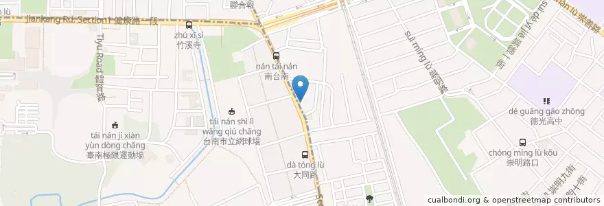 Mapa de ubicacion de 高堂中醫 en 臺灣, 臺南市, 東區.