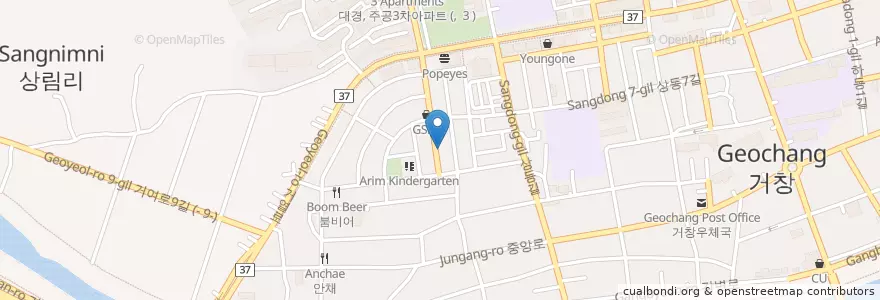 Mapa de ubicacion de Yonamja en Güney Kore, 경상남도, 거창군.