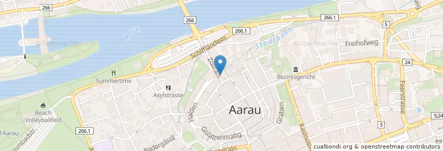 Mapa de ubicacion de Speck en Suíça, Aargau, Bezirk Aarau, Aarau.