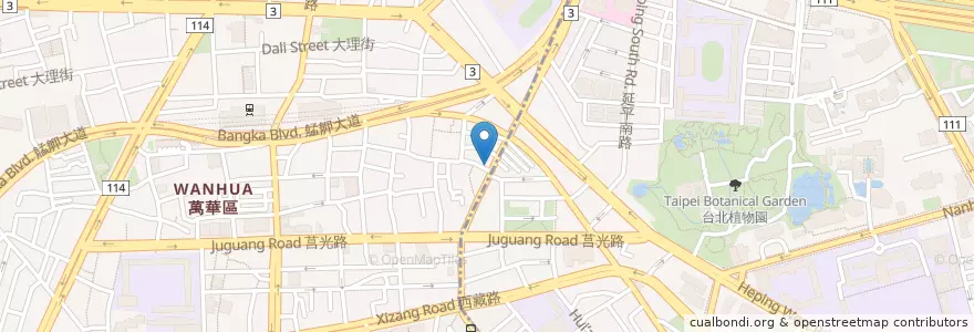 Mapa de ubicacion de 上禾便當 en 台湾, 新北市, 台北市, 万華区.