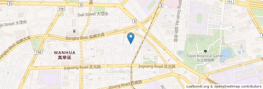 Mapa de ubicacion de 婦聯會托兒所 en 臺灣, 新北市, 臺北市, 萬華區.
