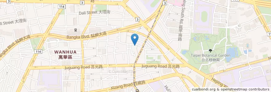 Mapa de ubicacion de 莒光民防中隊 en Taiwán, Nuevo Taipéi, Taipéi, 萬華區.