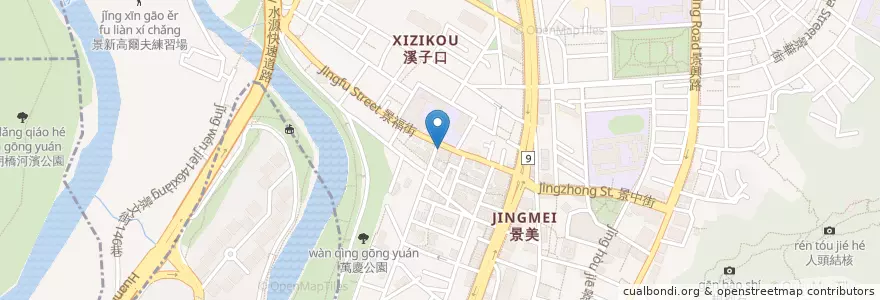 Mapa de ubicacion de 北方老媽麵食館 en Taiwan, Nuova Taipei, 文山區.