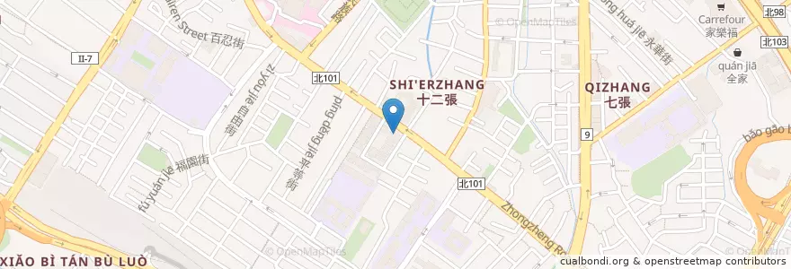 Mapa de ubicacion de 星巴客 en Taiwan, 新北市, 新店區.