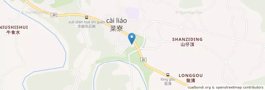 Mapa de ubicacion de 台灣中油新左鎮站 en 臺灣, 臺南市, 左鎮區.