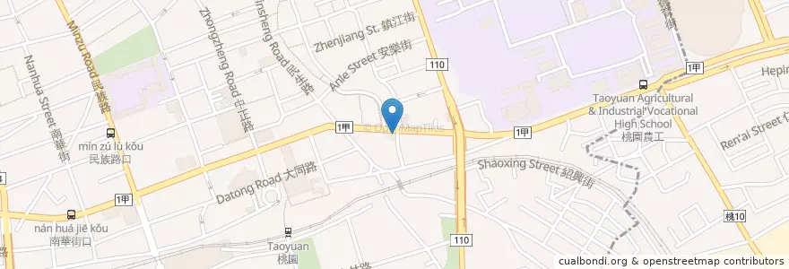 Mapa de ubicacion de Bank SinoPac en Taiwan, Taoyuan, Taoyuan District.