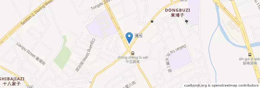 Mapa de ubicacion de 合作金庫商業銀行 en تايوان, تاو يوان, 桃園區.