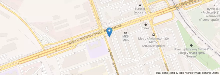 Mapa de ubicacion de Subway en Rusya Federasyonu, Центральный Федеральный Округ, Москва, Юго-Восточный Административный Округ, Район Лефортово.