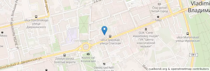 Mapa de ubicacion de Планета караоке en Russia, Distretto Federale Centrale, Владимирская Область, Городской Округ Владимир.