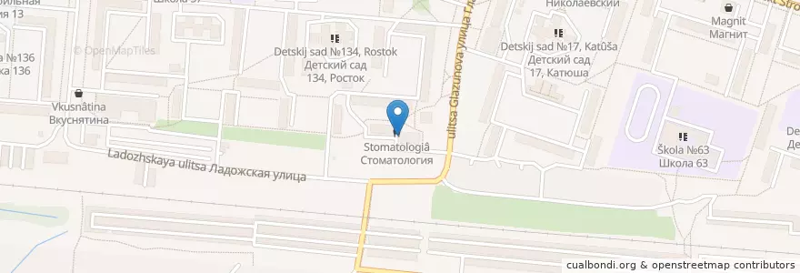 Mapa de ubicacion de За углом en Rusia, Приволжский Федеральный Округ, Пензенская Область, Городской Округ Пенза.