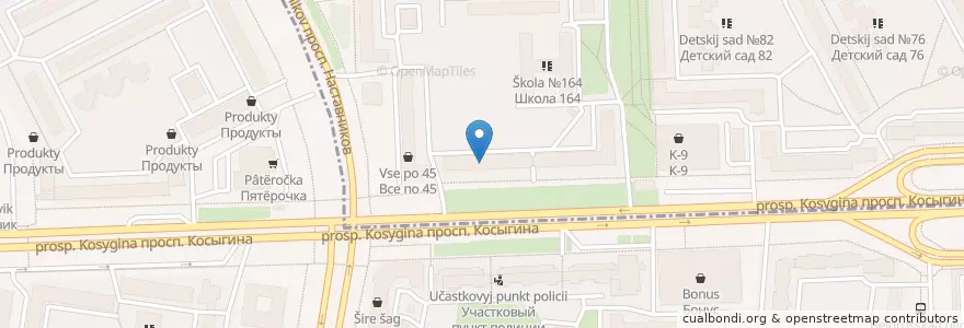 Mapa de ubicacion de Детская библиотека en Russland, Föderationskreis Nordwest, Oblast Leningrad, Sankt Petersburg, Красногвардейский Район, Округ Пороховые.