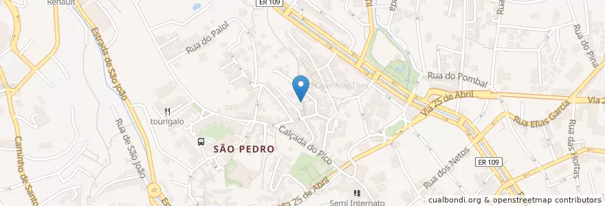 Mapa de ubicacion de Fonte C.M.F en ポルトガル, Funchal (São Pedro).