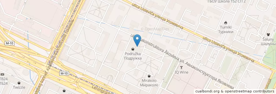 Mapa de ubicacion de Инвитро en Rusland, Centraal Federaal District, Moskou, Северный Административный Округ, Район Сокол, Район Аэропорт.