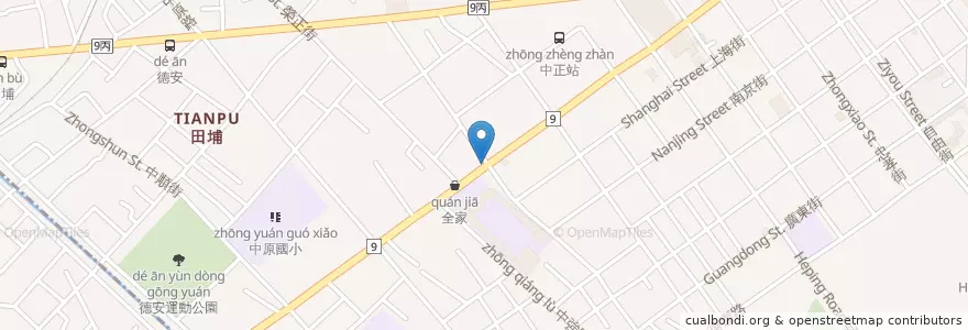 Mapa de ubicacion de 廟口水煎包 en Tayvan, 臺灣省, Hualien, 花蓮市.