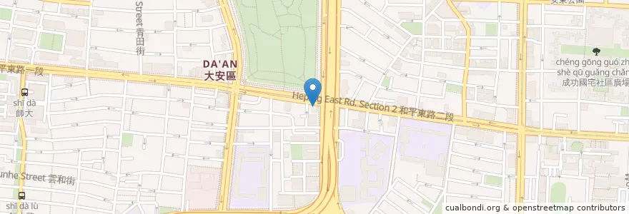 Mapa de ubicacion de 丹提咖啡 en 타이완, 신베이 시, 타이베이시, 다안 구.