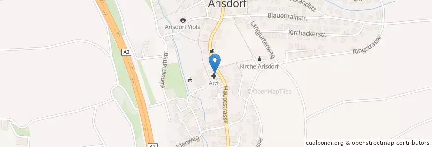 Mapa de ubicacion de Rodolfo en スイス, Basel-Landschaft, Bezirk Liestal, Arisdorf.