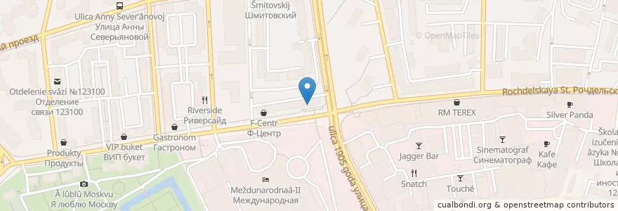 Mapa de ubicacion de Столички en روسيا, Центральный Федеральный Округ, Москва, Центральный Административный Округ, Пресненский Район.