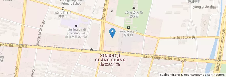Mapa de ubicacion de 南京图书馆 en Çin, Jiangsu, Nankin, 玄武区.