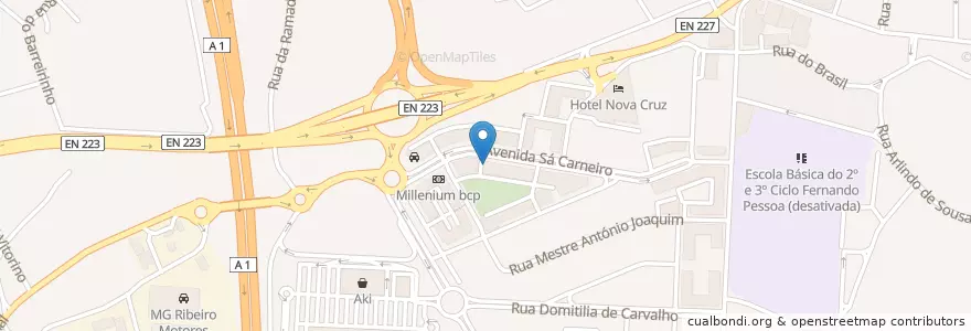 Mapa de ubicacion de Barclays en البرتغال, آويرو, المنطقة الشمالية (البرتغال), Área Metropolitana Do Porto, Santa Maria Da Feira, Santa Maria Da Feira, Travanca, Sanfins E Espargo.