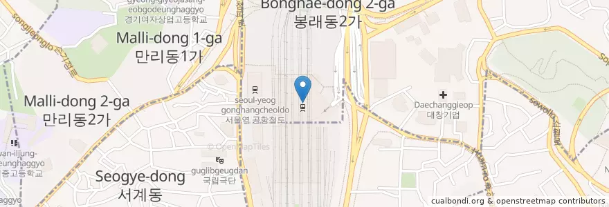 Mapa de ubicacion de Burger King en Coreia Do Sul, Seul, 중구.