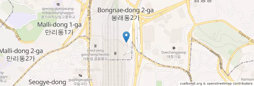 Mapa de ubicacion de Dunkin' Donuts en 대한민국, 서울, 중구.