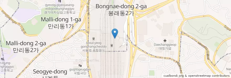 Mapa de ubicacion de 푸드코트 en Corea Del Sud, Seul, 중구.