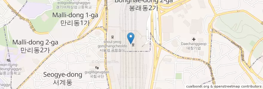Mapa de ubicacion de Lotteria en Südkorea, Seoul, 중구.