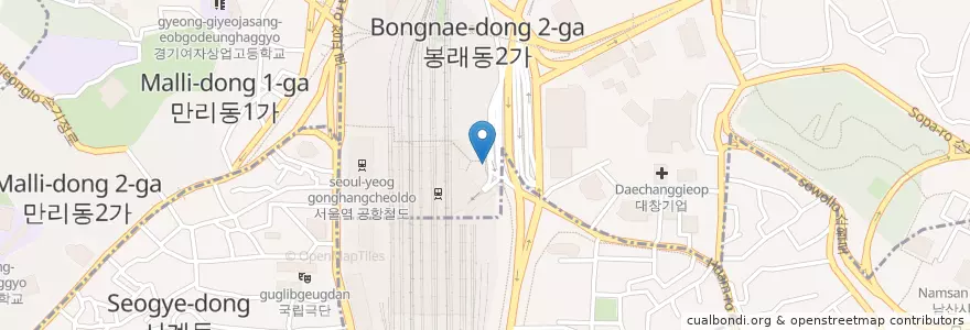 Mapa de ubicacion de Paris Baguette en South Korea, Seoul, Jung-Gu.