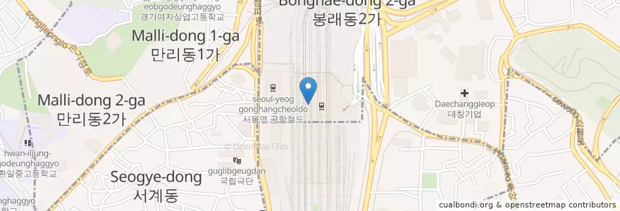 Mapa de ubicacion de Paris Croissant en کره جنوبی, سئول, 중구.