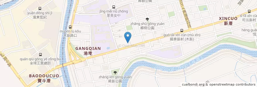 Mapa de ubicacion de 老曾涼麵 en 台湾, 新北市, 台北市, 文山区.