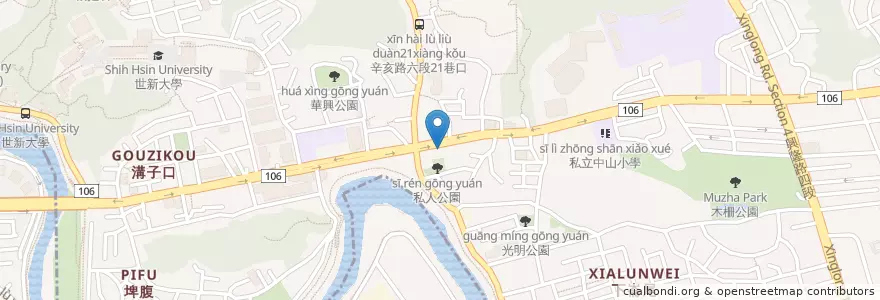 Mapa de ubicacion de 聖明堂 en Taiwan, 新北市, Taipé, 文山區.
